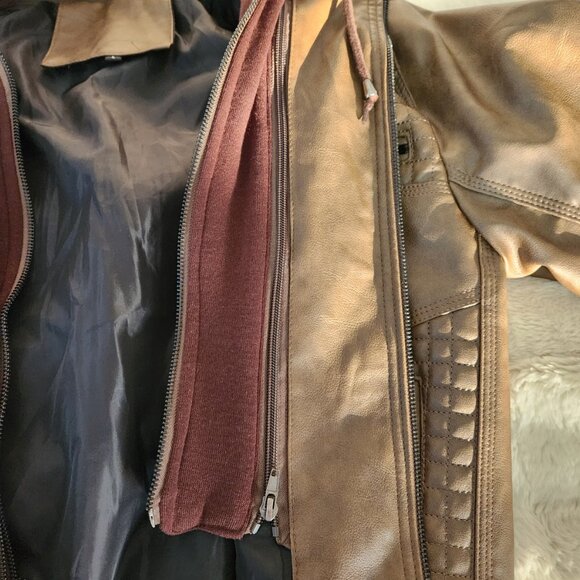 Mens Bomber Jacket with attached Hoodie - Picture 7 of 9